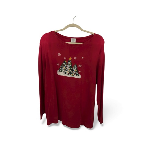 Christmas long sleeve crew neck shirt,
size 1x see measurements in picture - Picture 1 of 9